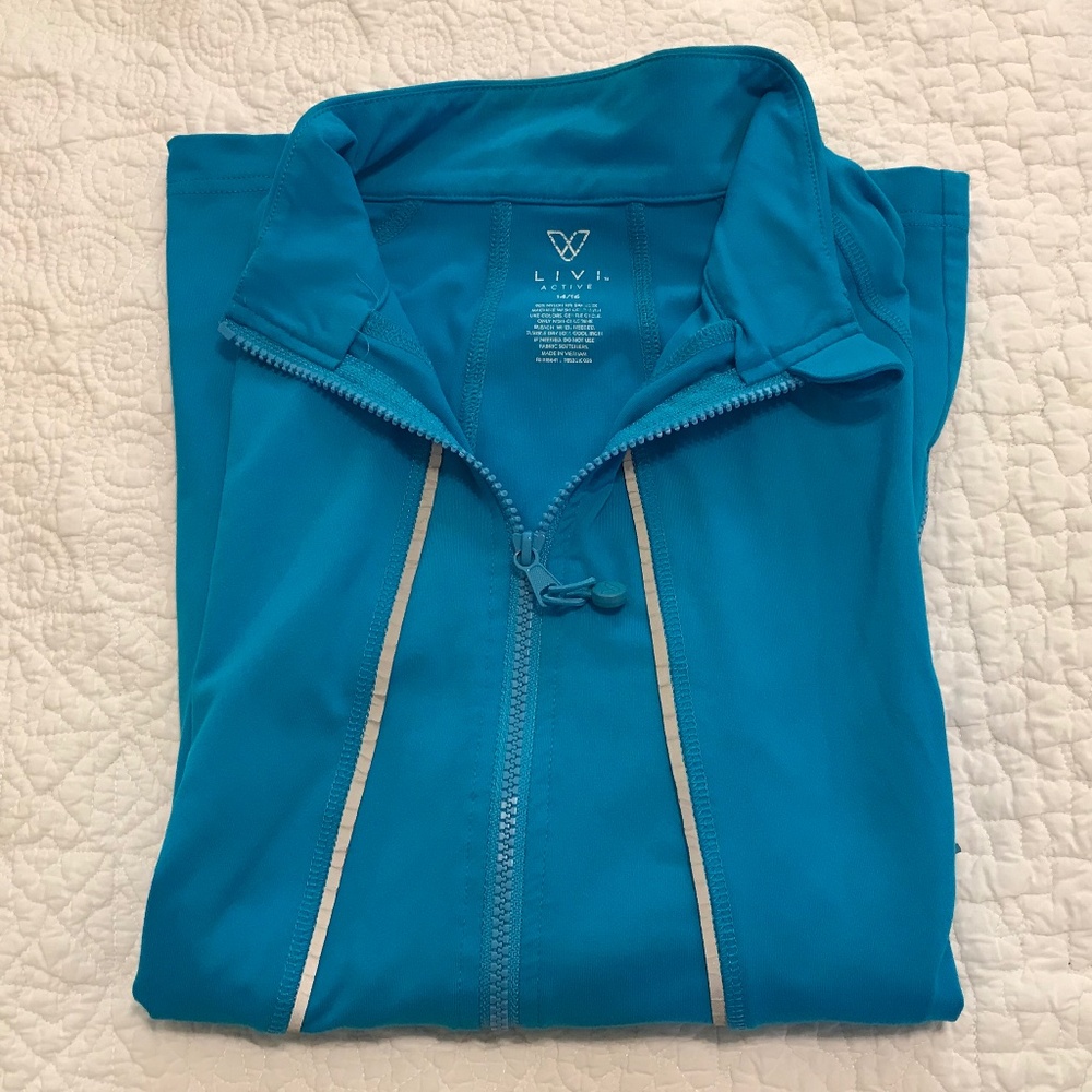 Ocean Blue Livi Active Zip Up Jacket By Lane Bryant (14/16)